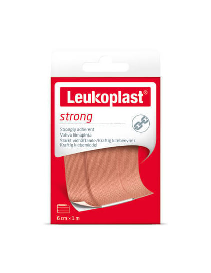 Wyrób medyczny, Leukoplast Strong, plaster z opatrunkiem, 6 cm x 1 m, 1 sztuka Leukoplast