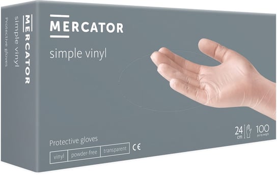 Wyrób medyczny, MERCATOR®  simple vinyl (PF) 100 szt., rozmiar S Mercator Medical