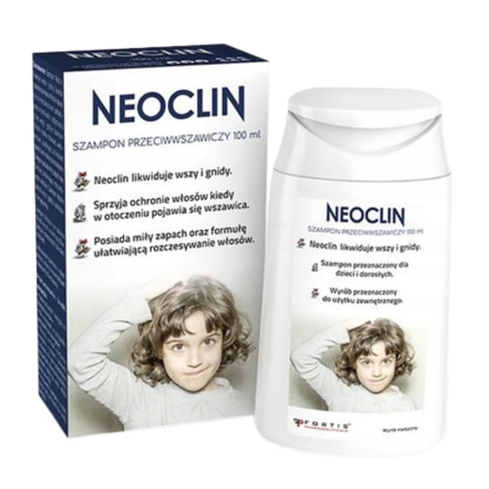 Wyrób medyczny, Neoclin, Szampon Przeciwwszawiczy, 100ml Fortis Pharmaceuticals