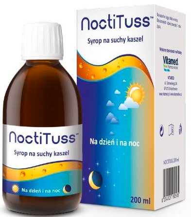 Wyrób medyczny, Noctituss, Syrop na suchy kaszel, 200 ml Vitamed