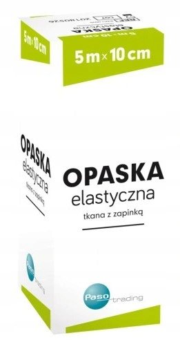 Wyrób medyczny, Paso, Opaska elastyczna tkana z zapinką 5m x 10cm PASO-TRADING