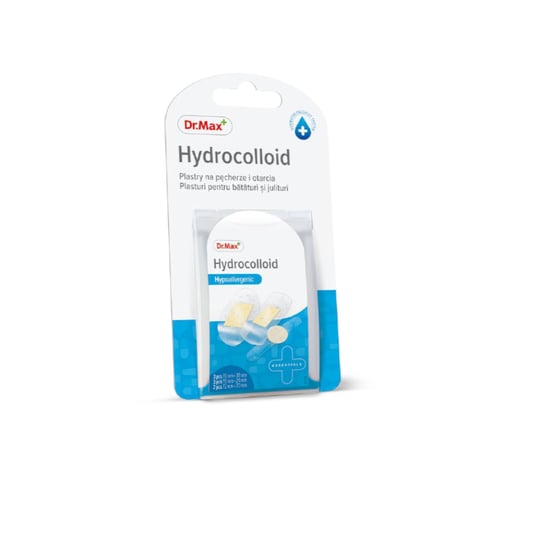 Wyrób medyczny, Plaster Hydrocolloid Hypoallergenic Dr.Max. plastry na pęcherze i otarcia, 8 sztuk Inna marka