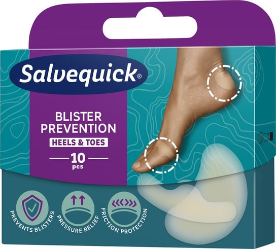Wyrób medyczny, Salvequick, plastry na pęcherze i otarcia, 10 szt. Salvequick