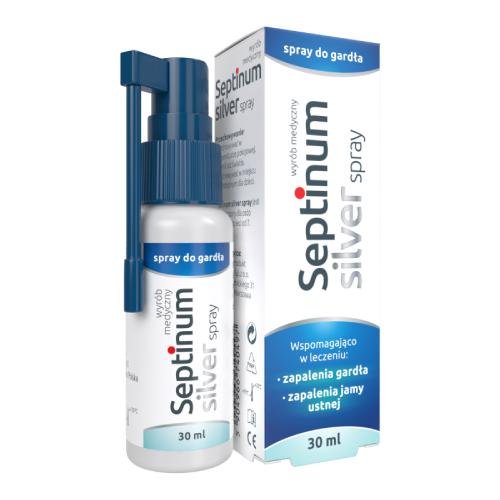 Wyrób medyczny, Septinum, Silver, Spray do gardła, 30 ml Zdrovit