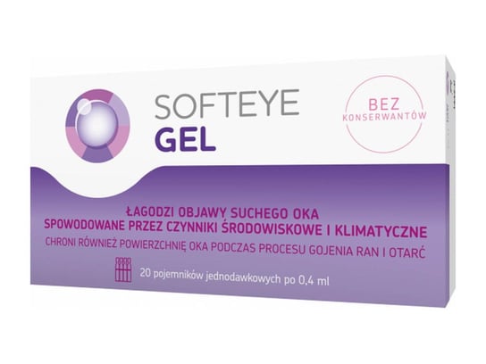 Wyrób medyczny, Softeye Gel, 0,4 ml, 20 pojemników Polpharma