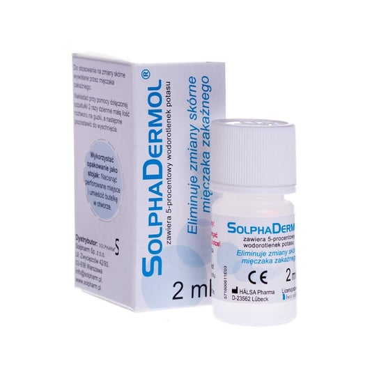 Wyrób medyczny, SolphaDermol, eliminuje zmiany skórne mięczaka zakaźnego, 2 ml Solphadermol