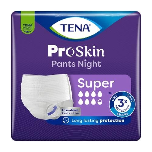 Wyrób medyczny, TENA PANTS ProSkin Super Night Majtki chłonne M, 10 szt. Tena