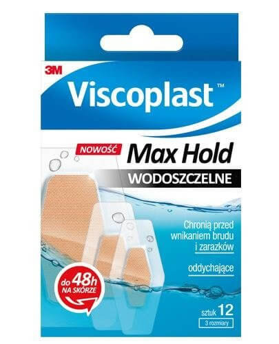 Wyrób medyczny, Viscoplast, Max Hold, plastry wodoszczelne, 12 szt. Inna marka