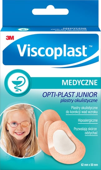 Wyrób medyczny, Viscoplast™ OPTI-PLAST JUNIOR plastry okulistyczne, 62 mm x 50 mm, pudełko/10 szt. Inna marka