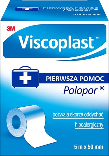 Wyrób medyczny, Viscoplast™ Polopor®, przylepiec, 5 m x 50 mm, rolka/1 szt. Viscoplast