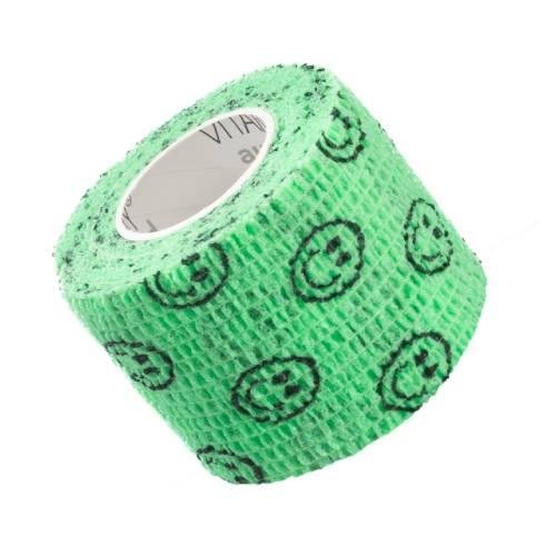 Wyrób medyczny, VITAMMY Autoband Elastyczny bandaż kohezyjny 5cm x 450cm Zielone buźki Vitammy
