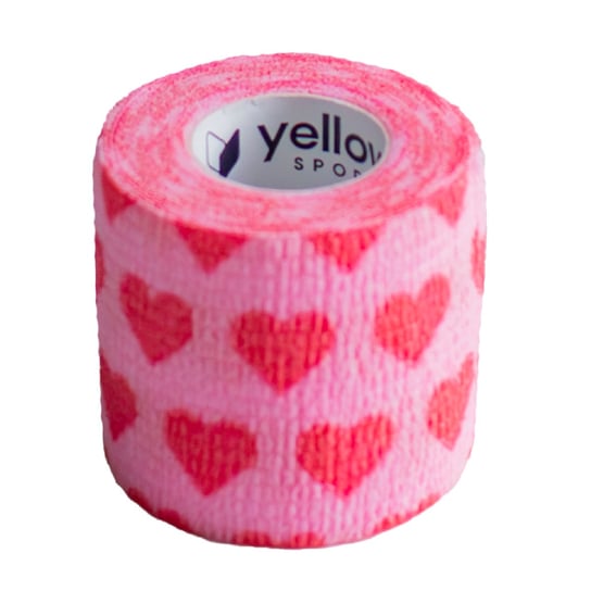 Wyrób medyczny, YellowSPORT - Bandaż kohezyjny 5cm różowe serca yellowBAND