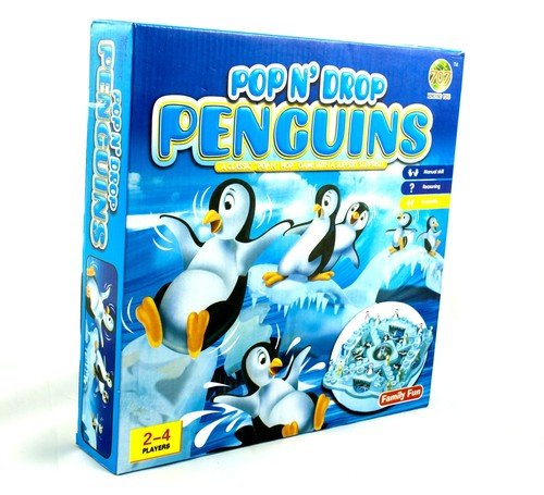 WYŚCIGI PINGWINÓW Kolorowe pingwiny Lodowe mosty, gra planszowa, ikonka ikonka