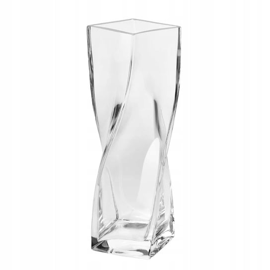 Wysoki wazon Twister KROSNO 30cm szklany kwadratowy skręcony Krosno