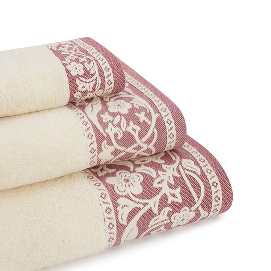 Wysokiej jakości ręcznik frotte 550 gramów, M/RoyalClassic 100x150cm Bordowy Inna marka