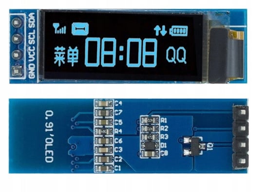 Wyświetlacz OLED 0.91 inch 128x32 I2C niebieski Inna marka