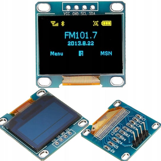 Wyświetlacz OLED 0,96" 128x64 niebieski I2C SSD1306 Inna marka