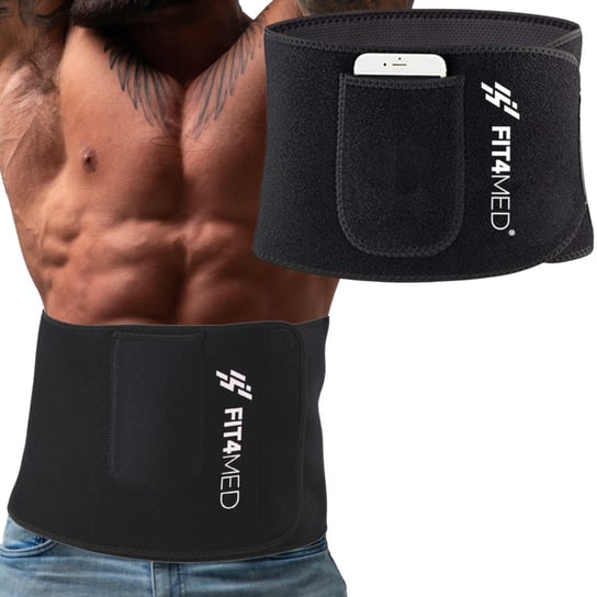 Wyszczuplający pas neoprenowy fitness szeroki 25cm fit4med