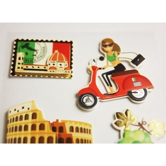 Wytłoczone naklejki Włochy - Sceny - Dziecko 5 lat - Mieszane Inna marka