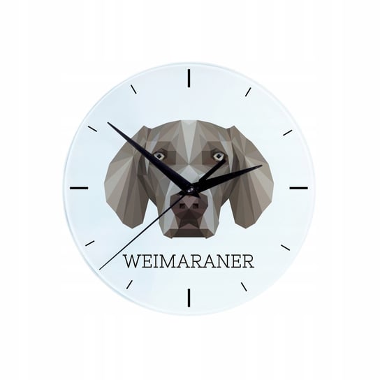 Wyżeł weimarski pies geometryczny Zegar ścienny Inna marka