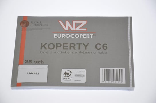 Wz Eurocopert, Koperta C6, biała WZ EUROCOPERT