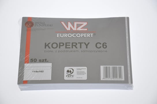 Wz Eurocopert, Koperta C6 samoprzylepna, biała WZ EUROCOPERT