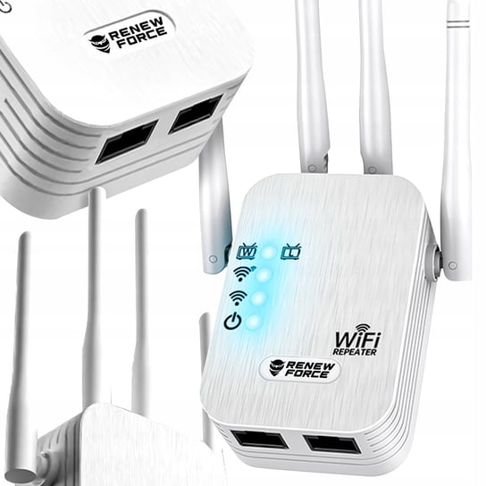 Wzmacniacz sygnału Wi-Fi repeater DUŻY ZASIĘG 4 anteny MOC 1200Mb/s 2.4G 5G Z01B LOGIT