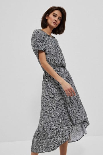 Wzorzysta sukienka z wiskozy-XL Moodo