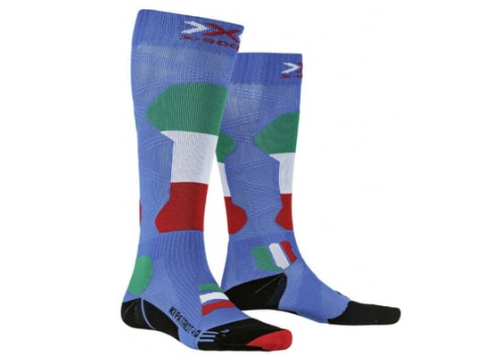 X-Socks, Skarpety narciarskie, Ski Patriot 4.0 Italy 2020, niebieskie, rozmiar 39-41 X-Socks