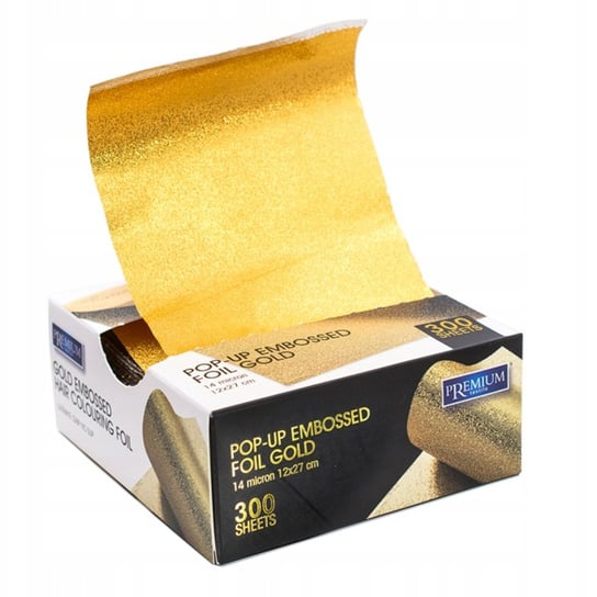 XANITALIA PREMIUM Folia fryzjerska aluminiowa w paskach POP-UP GOLD - 300 sztuk inna