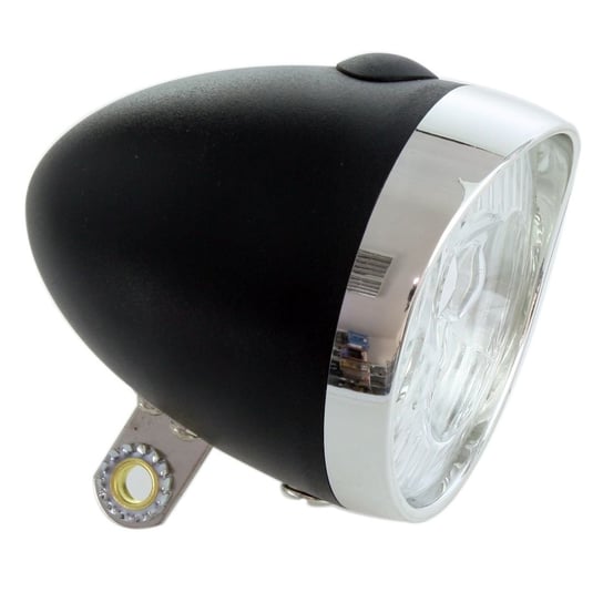 XC Light, lampa przednia, Retro, 3 diody LED, 3xAAA, czarna XC Light