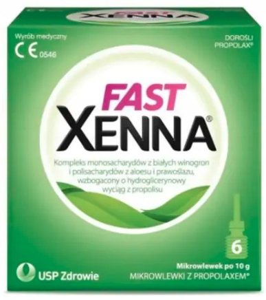 Xenna Fast, Mikrowlewka doodbytnicza Propolax, 6x10 g USP Zdrowie