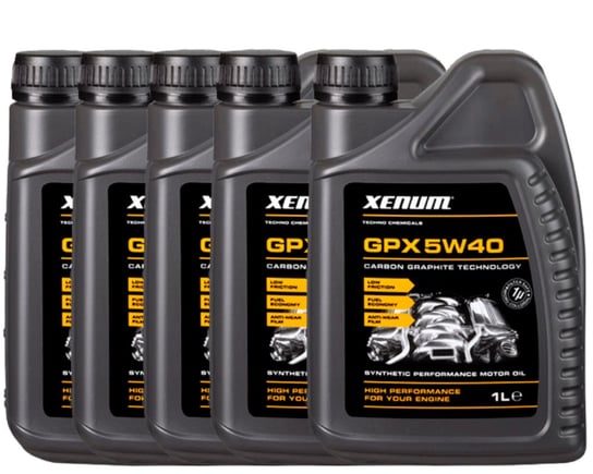 Xenum Gpx 5W40 Olej Silnikowy Z Dodatkiem Grafitu 5L Xenum
