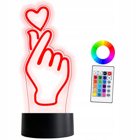 XL Lampka LED 3D 16 kolorów BTS Love + Pilot Inna marka