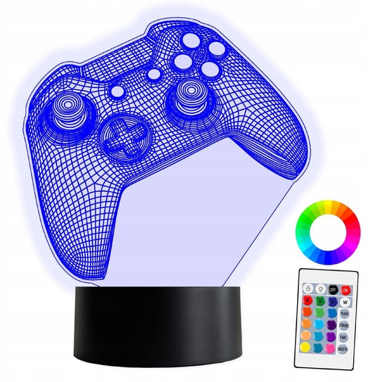 XL Lampka LED 3D 16 kolorów Pad Xbox Gamer + Pilot Inna marka