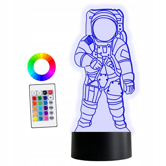 XL Lampka LED 3D Astronauta Kosmos 16 kolorów + Pilot Inna marka