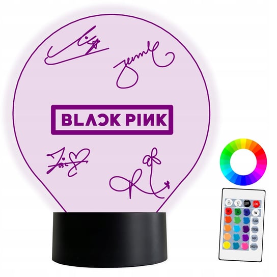 XL Lampka LED 3D Black Pink 16 kolorów + Pilot IMIĘ Grawer Inna marka