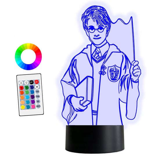XL Lampka LED 3D Harry Potter 16 kolorów + Pilot Inna marka