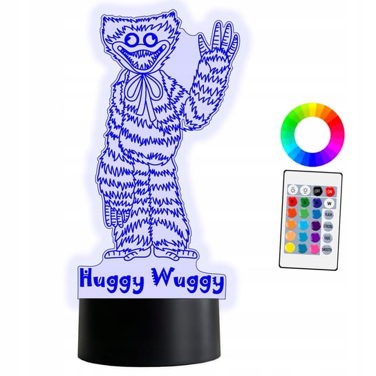 XL Lampka LED 3D Huggy Wuggy Poppy Playtime 16 kolorów + Pilot Inna marka