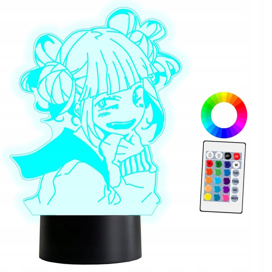 XL Lampka LED 3D My Hero Academia Himiko Toga 16 kolorów + Pilot Inna marka