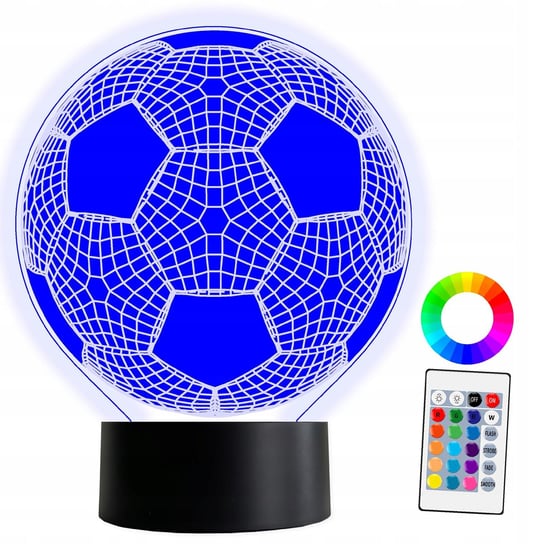 XL Lampka LED 3D Piłka Nożna Mecz 16 kolorów + Pilot IMIĘ Grawer Inna marka