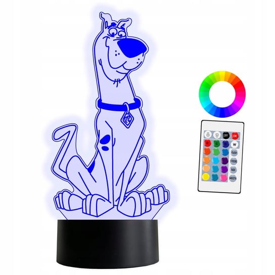 XL Lampka Nocna LED 3D 16 kolorów Scooby Doo + Pilot IMIĘ Grawer Inna marka
