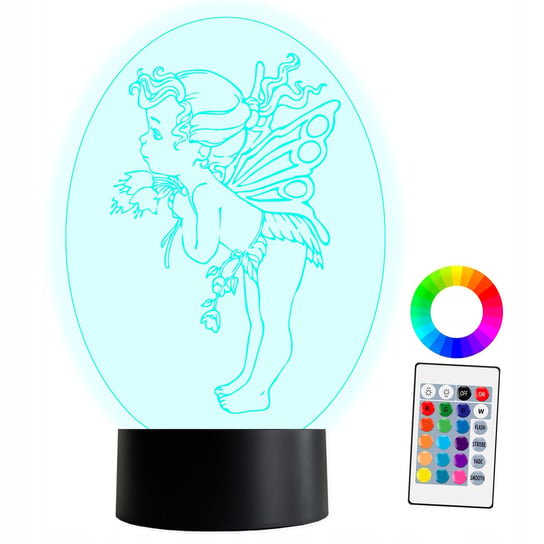XL Lampka Nocna LED 3D Anioł Stróż 16 kolorów + Pilot Inna marka