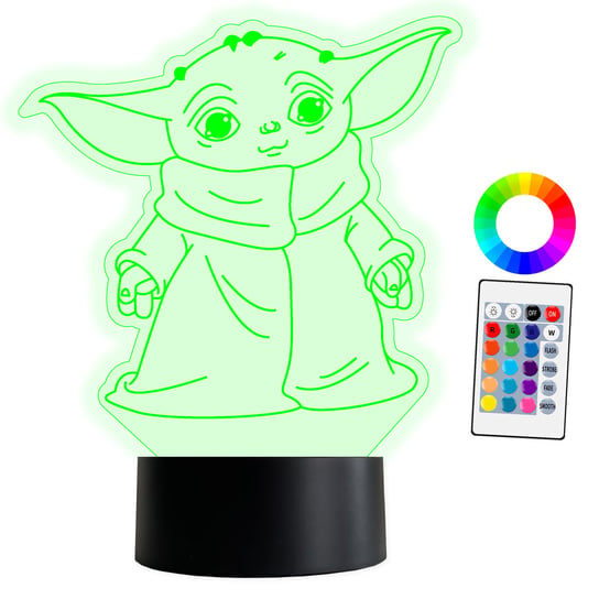 XL LAMPKA NOCNA LED 3D Baby Yoda 16 kolorów + Pilot IMIĘ Grawer Inna marka