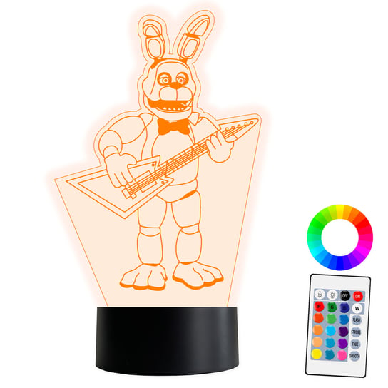 XL LAMPKA NOCNA LED 3D FNAF Five Nights at Freddy's Bunny 16 kolorów + Pilot IMIĘ Grawer Inna marka