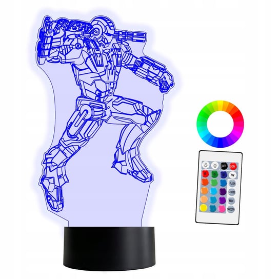 XL Lampka Nocna LED 3D Iron Man Ironman Marvel 16 kolorów + Pilot Inna marka