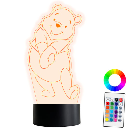 XL LAMPKA NOCNA LED 3D Kubuś Puchatek Stumilowy Las 16 kolorów + Pilot IMIĘ Grawer Inna marka