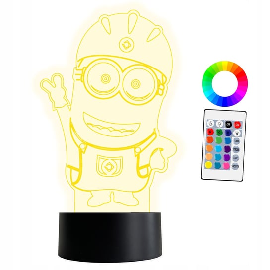XL Lampka Nocna LED 3D Minionek Minionki 16 kolorów + Pilot Inna marka