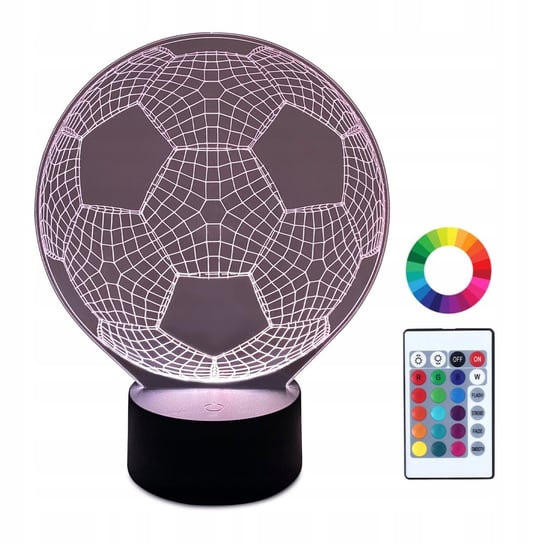 XL Lampka Nocna LED 3D Piłka Nożna Mecz 16 kolorów + Pilot Inna marka