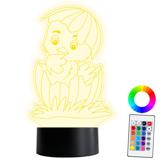 XL LAMPKA NOCNA LED 3D Pisklak Wielkanoc 16 kolorów + Pilot IMIĘ Grawer Inna marka